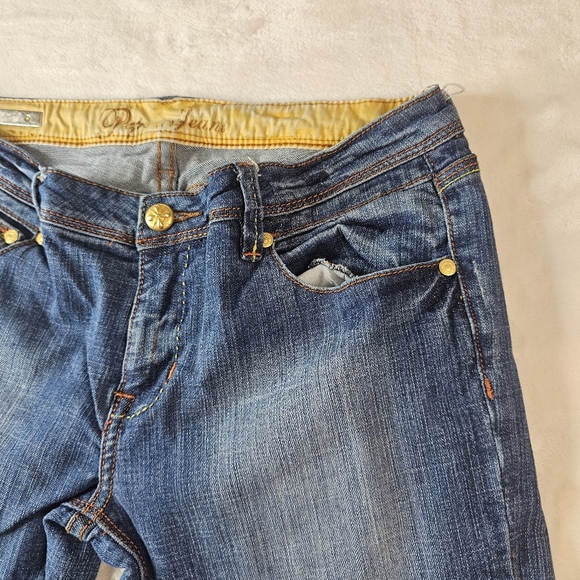 Pepe Jeans London Skinny Jeans Women’s 30 medium blue Wash gold accent buttons - Picture 2 of 15